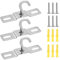 3 Pack Ceiling Hook 70mm Heavy Duty Ceiling Hook Ceiling Lights Base Plate Chandelier Hook Screws Mount Pendant Fitting for European Lamps Ceiling Fans Lanterns, Flower Basket Decoration Holder