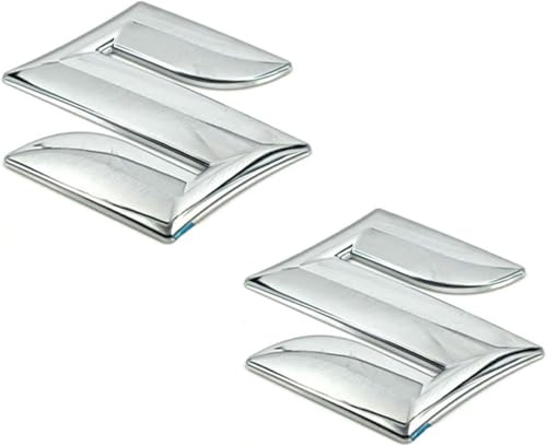Suzuki S Emblem Tank-Aufkleber, 1 Paar, Chrom