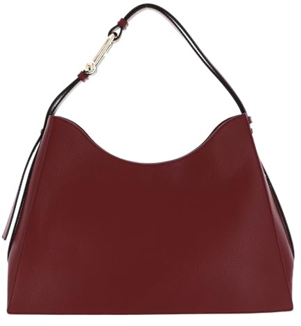 Furla Leder Schultertasche Nuvola Hobo Bag Rubino dunkelrot