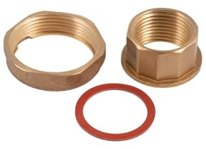 Westco 1 BSP Standard Brass Pump Union with Nut & Washer | Heavy Duty Solid Brass Fitting for Pumps & Pipework | Water, Oil & Heating Systems