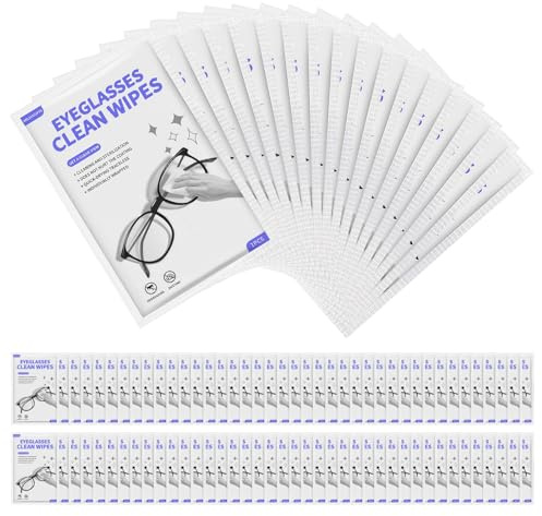Flintronic 240 Pack Glasses Cleaner Wipes, Individually Wrapped Lens Cleaning Wipes, Suitable for Glasses, Cameras & Binoculars, Phone and Computer Screen