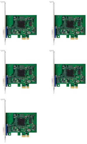 HWIREUIGT 5X ST425 PCIe X1 AST2400 2K VGA Graphics Card 1920 X1200 32bpp@60Hz for Win10/Win 11 32/64 PCIE Expansion Card Adapter