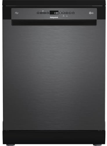 Hotpoint Standard Dishwasher - Black Steel - B Rated
