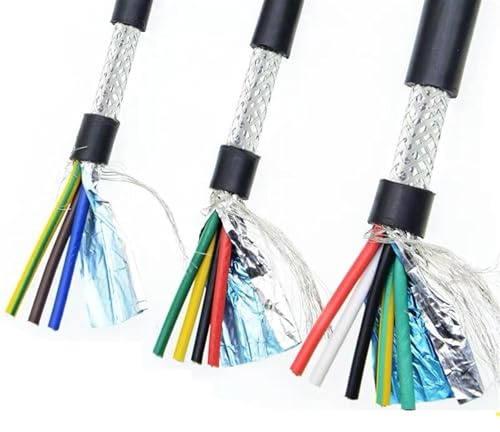 Cavo elettrico, 1 metro, cavo di segnale di controllo UL2547, cavo schermato in rame puro da 2 a 8 conduttori, 26 AWG, 24 AWG, 22 AWG(8 Core 22AWG 0.3mm)