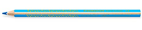 STAEDTLER Noris 1284 Jumbo Buntstifte – Lichtblau, 12 Stück | Ergonomisches Dreikantformat, 4 mm Mine, bruchfest durch A·B·S – für Kinder – Art.-Nr. 1284-30