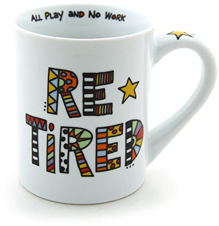 Enesco 4029241 Nuestro nombre es barro por Lorrie Veasey Taza de porcelana jubilada de 16 onzas, 4-1 / 2-pulgadas