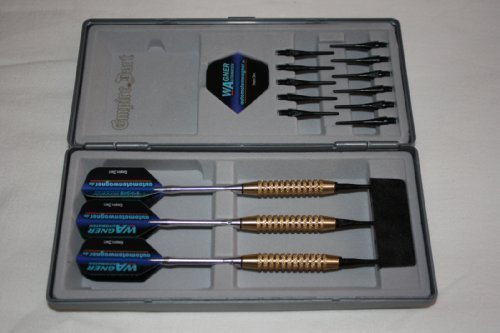 Wagner Automaten 3xWA Dartpfeile in Dartbox von Empire®Dart (grau/grau)