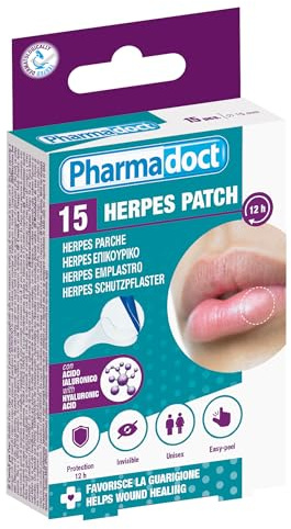 PHARMADOCT - Patch gegen den Herpes labialis, 1 Packung mit 15 Bandagen