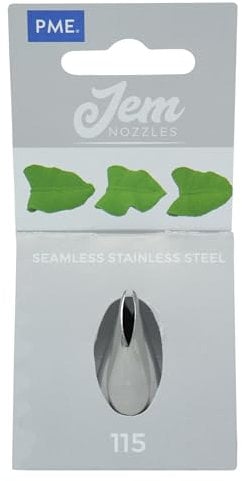 JEM Großes Blatttülle Nummer 115, Edelstahl, Silber, 2 x 2 x 3.5 cm