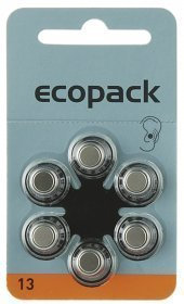 60 x Hörgerätebatterien Ecopack Varta Typ 13 orange