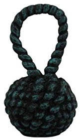 Hampton Nautical Theme Home Cast Iron Sailors Knot Door Stopper, 10, Seaworn Blue
