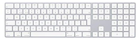 Apple Magic Keyboard mit Ziffernblock: Bluetooth, wiederaufladbar. Kompatibel mit Mac, iPad oder iPhone; Niederländisch, Silber
