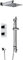 Bristan COBALT SHWR PK Paquete Completo de Ducha empotrada de Doble Control, Cromado, Two outlets, One on