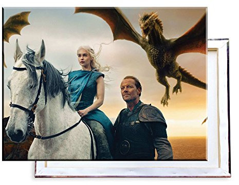 Unified Distribution Game of Thrones - Daenerys Targaryen - 80x60 cm - Bilder & Kunstdrucke fertig auf Leinwand aufgespannt und in erstklassiger Druckqualität