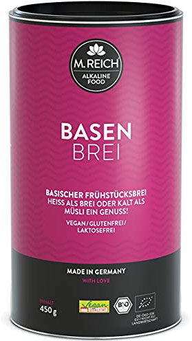 M. Reich - Bio-BasenBrei - 450 g - Kalt als Müsli, warm als Porridge - Aus 8 hochwertigen Zutaten - Nur 137 kcal pro Portion