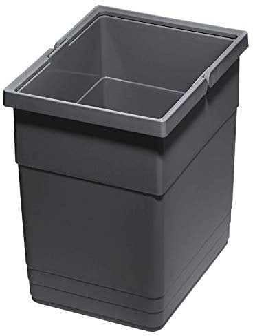 eins2vier Abfallsammler Höhe: 275 mm Volumen 13,5 Liter 210 x 280 mm dunkelgrau 5136.11 Abfalleimer Mülleimer von SOTECH