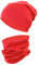 TupTam Mütze und Schal Kinder Set – Weiches Schal Mütze Set Kinder für Herbst und Winter, Farbe: Rot, Größe: 56-62