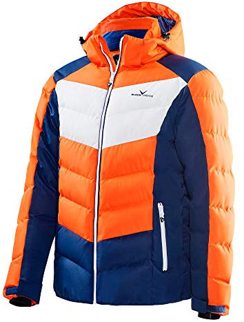 Black Crevice Herren Skijacke, orange/blau/weiß, 52