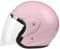 Offener Motorradhelm Mit Visier Für Erwachsene Herren Damen ECE Zugelassen 3/4 Retro Leichter Jet Style Halbhelm Motorrad Moped Roller Schutzhelme,Rosa