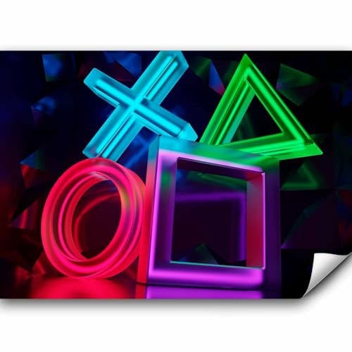 murando - Vlies Fototapete für Gamers 350x256 cm Vlies Tapeten Wandtapete XXL Moderne Wanddeko Design Wand Dekoration Wohnzimmer Schlafzimmer Spielkonsole Game schwarz bunt i-A-0201-a-a