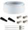 5m Twin SAT Kabel Lokmann 135dB 2X 5.5mm Vollkupfer F-Stecker Gummitüllen 4K 8K