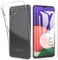 HTDELEC Coque pour Samsung Galaxy A22 5G Transparente + 2 × Verre trempé Protection écran,Souple TPU Étui Protection Bumper Housse Antichoc Coque pour Samsung Galaxy A22 5G -01
