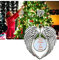 Christmas tree decoration hanging memorial angel personalised photo angel wings grief loss mum dad nan sister child, Silver, 7x7
