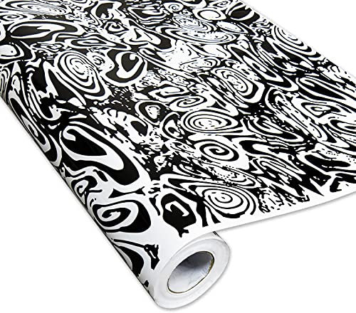 Auto-Dress Erlkönig Auto-Folie mit Luftkanal-Technik für 3D Car-Wrapping - Tarnfolie für Prototypen (50x150cm, Farbe: Schwarz-Weiß, Finish: Matt)