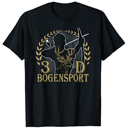 Bogenschütze mit Recurvebogen & Bogen Zielscheibe Bogensport T-Shirt