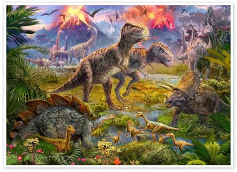 Dinosaurier Poster von Jan Patrik Krasny 40 x 30 cm Wandbilder Wanddeko