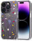 MOSNOVO Case for iPhone 14 Pro, [Buffertech 6.6ft Military-Grade Drop Protection] [Anti Peel Off Tech] Clear TPU Bumper Phone Case Cover Design - Floral Garden
