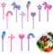FAMIDIQGO Pack of 12 Miniature Unicorn Toothpicks for Children - Pet Food, Fruit Plate, Bento for Kids Party, Bento Lunch Box