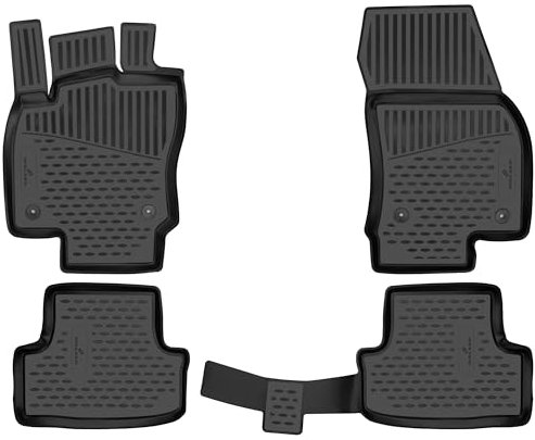 Walser XTR Gummi Fussmatten Auto für Seat Ateca/Cupra Ateca 04/2016-Heute, 100% passgenaue Auto Fußmatten, robuste Universal Fußmatte Auto, Gummimatten Auto, Auto Gummimatten