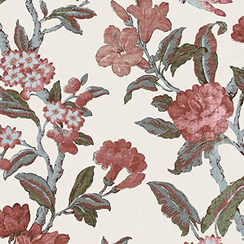 Laura Ashley Minera Papier peint rouge cramoisi