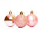 60 mm/6 palline di Natale infrangibili rosa pallido, decorazioni per albero di Natale, palline ornamentali da appendere, decorazioni natalizie, lucide, opache, glitterate