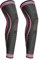 yeloumiss Kniebandage Lang 2 Stück Kniestütze Kompressions Knieschützer mit Rutschfestem Silikon Atmungsaktiv Knieorthese für Männer Damen für Sport Laufen ACL Arthritis (Rosenrot, XXL)