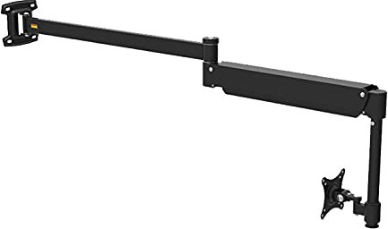 CAZARU Monitor Arm Stand Heavy Duty Wall Mount Monitor Stand Arm Extra Long LCD Monitor Stand Mount Arm Adjustable Wall Mount Monitor Stand with Gas Spring for 15-27''Monitors Monitor Arms Stand