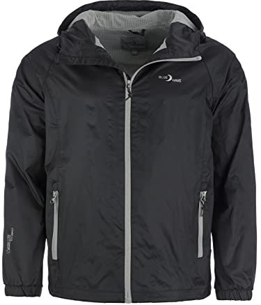 Blue Wave Herren Funktionsjacke Fabian - Outdoor-Jacke Regenjacke Wander- und Fahrradjacke in Schwarz Größe S