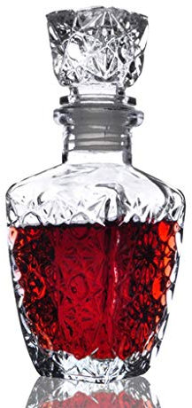 1PC Glass Whiskey Liquor Wine Drinks Decanter Crystal Bottle Wine Carafe Gift (250ML)