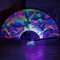 MultiValue Hand Fan Folding, Bamboo Silk Fabric Folding Fans Colourful Large Performance Props Chinese Handheld Fan Decorations for Birthday Wedding Cosplay (01#)