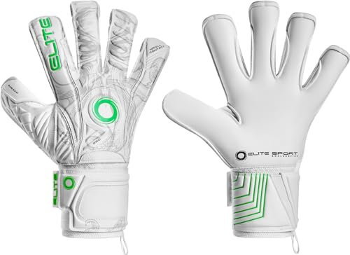 Elite - Torwarthandschuhe Squid 10 Weiß 3D-Design, 4mm Latex, Verstärkter Rückenschaum