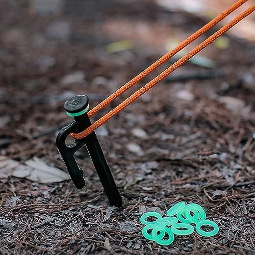 100 Stück Mode Camping Leuchtende Zeltheringe Multianwendung Boden Nagel Nacht, Farbe:Leuchtend