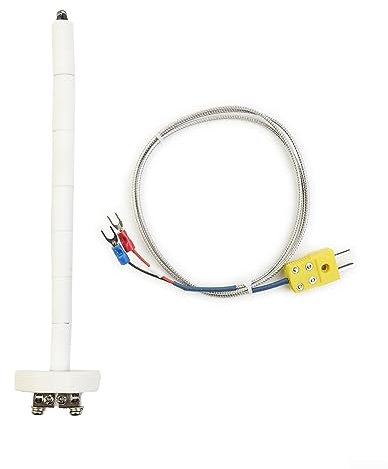 Sonde thermocouple de type K, sonde de four en céramique avec câble d'extension de 1 m F/C 2372/1300 11 G fibre de verre