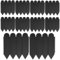 Miupoo Kunststoff Gartenzaun Panel, Gartenkanten, Dekorative Gartenzaun, Gartenbaumgrenze,10 Stücke, insgesamt 200cm Länge, Schwarz Sonne Zaun