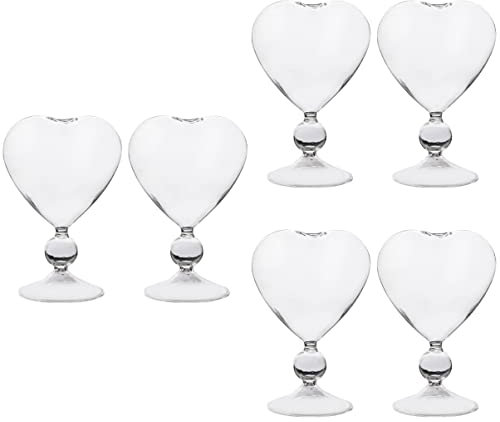 ZzzaNa 2 Pezzi Martini Bicchieri Bevande Bicchieri con Stelo Trasparente A Forma di Cuore Personalizzato Trasparente Cuore ghiacciato Vodka Ristoranti Bolla Regali Ghiaccio Whisky Tazze Bere Cocktail