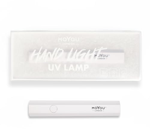 MOYOU LONDON UV Lamp for Gel Nails | Lightweight Handheld LED/UV Curing Pen, Small Nail Dryer for Semi-Cured Gel Nail Strips - White