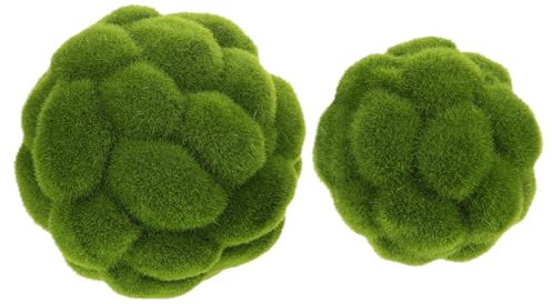 AOKWAWALIY Künstliche Mooskugel, Pflanze, Hochzeitsdekoration, Steine, Gartenkugel, Mooskugel, Kunstmoos, Dekoration, getrocknete Mooskugeln, Mooskugeln, Ornament für den Garten, künstliche