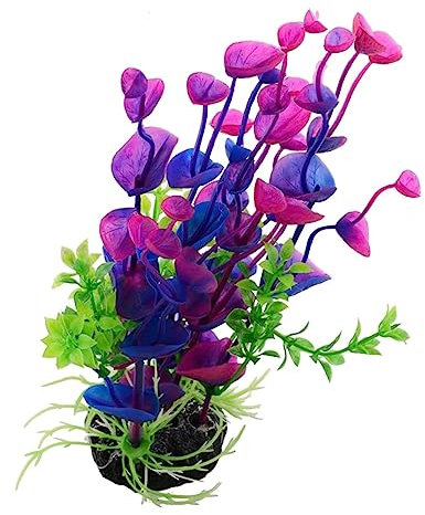 BESPORTBLE Décorations D'aquarium 2 Pièces Décor De Terrarium Plante sous- Récipients en Verre d'eau Artificielle Fausse Plante Récipient en Verre Vif Nid pour Animaux De Compagnie Aquarium