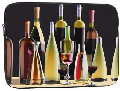SSIMOO Verres à cocktail et bouteilles de vin - Sac d'ordinateur portable tendance pour intégrer parfaitement la fonction et la mode., Verres à cocktail et bouteilles de vin, 13 inch