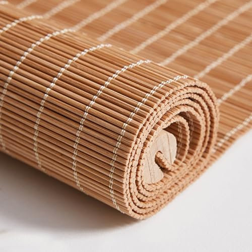Store Enrouleur Bambou Naturel Store Occultant Exterieur Store en Bambou Interieur Largeur 50 60 75 100 120 125 150cm Stores À Rouleaux Romains pour Patio/Jardin/Fenêtre/Porte/Cuisine 